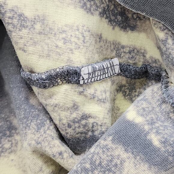 Zara Top Womens M Gray Yellow Bleach Splatter Crew Neck Long Sleeve Pullover - Picture 4 of 7